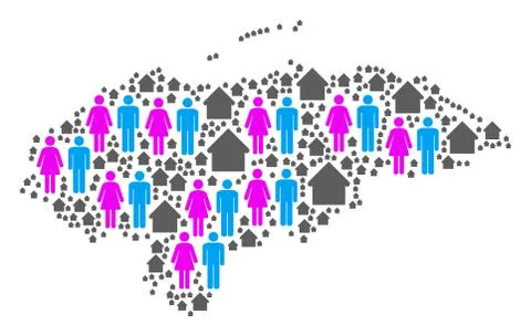 Demographics Honduras Map Ilustración de archivo