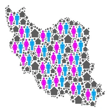 Demographics Iran Map Ilustración de archivo