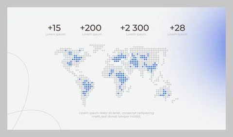 Demographics map presentation slide template イラスト素材