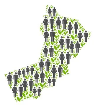 Demographics Yemen Map Illustrazione stock
