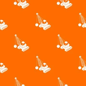 Demolish truck pattern vector orange Illustrazione stock
