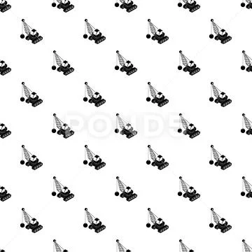 Demolish truck pattern vector seamless Stock Illustration