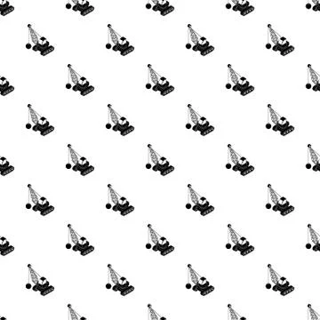 Demolish truck pattern vector seamless Illustrazione stock