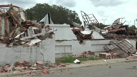 Demolished Building Rubble 01 Stock Footage 75942402