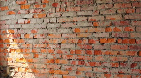 Demolished Red brick wall Video stock 57324351