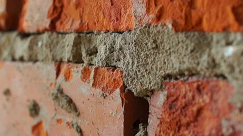 Demolished Red brick wall Video stock 57324387