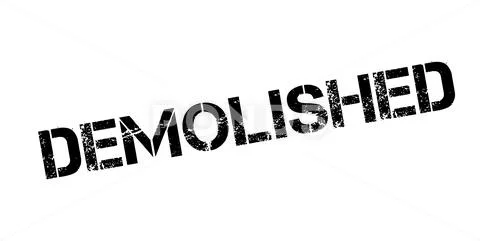 Demolished rubber stamp Stock Illustration
