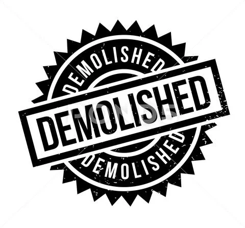 Demolished rubber stamp Stock Illustration