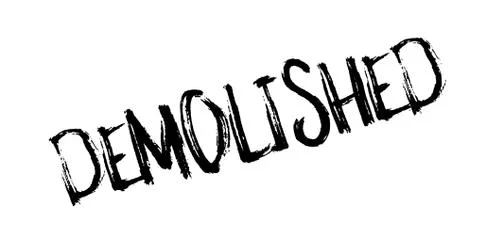 Demolished rubber stamp Stock Illustration