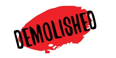 Demolished rubber stamp Stock Illustration