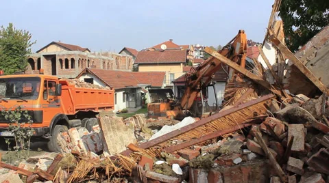 Demolishing Stock Footage 32281255