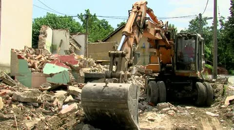 Demolition 30 fps 01 Stock Footage 11428717