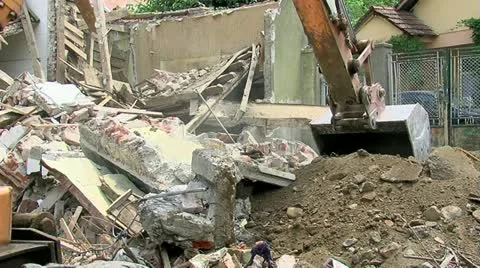 Demolition 30 fps 03 Stock Footage 11428696