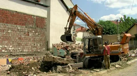 Demolition 30 fps 10 Stock Footage 11428608