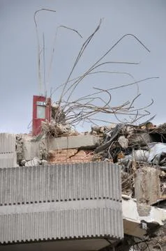 Demolition and fire exit Stock Photos