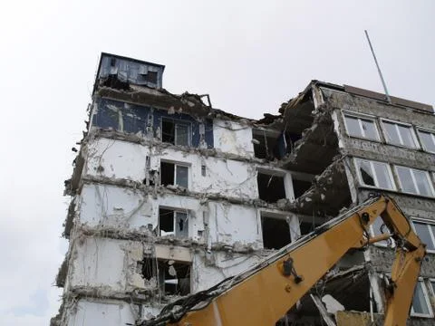 Demolition of a building 写真素材