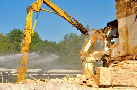 Demolition of building Stock Photos