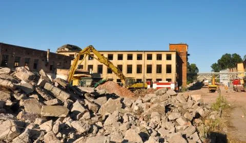 Demolition of building Stock Photos