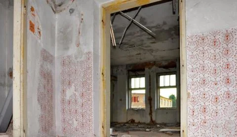 Demolition of building Stock Photos