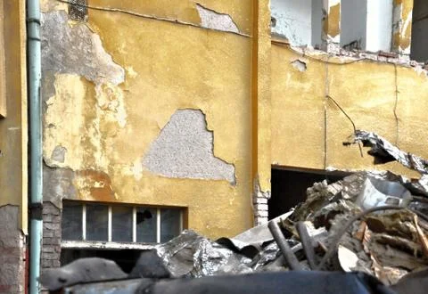 Demolition of building Stock Photos