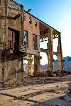 Demolition of a building 库存照片