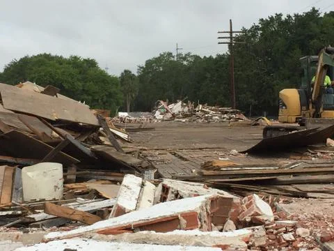 Demolition of Building Stock Photos