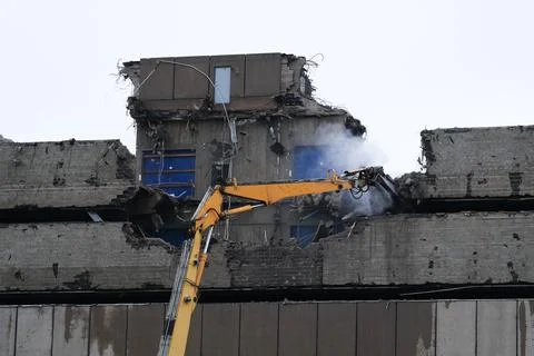 Demolition of a building Stock Photos
