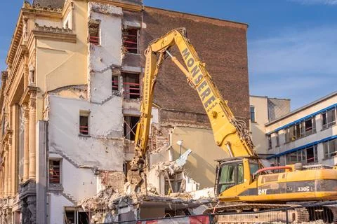 Demolition of building Stock Photos