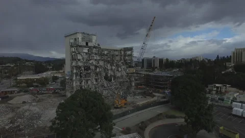 DEMOLITION Building Post Apocalypse Stock Footage 150420866
