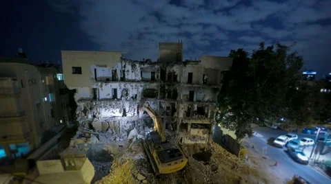 Demolition building time lapse 4k Vidéo 45701875