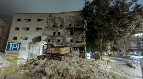 Demolition building time lapse Stock-Footage 50791125