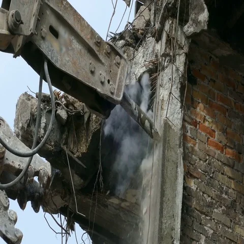 Demolition of Buildings Stock Footage 69735168