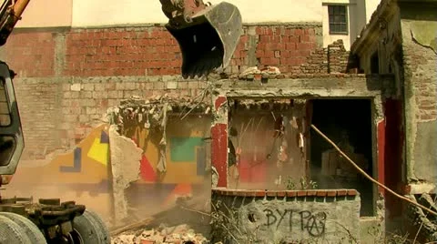 Demolition close-up 動画素材 11408125