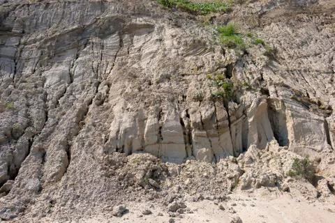 Demolition edge on a cliff 库存照片