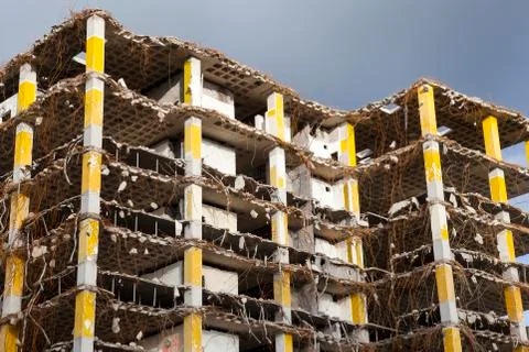 Demolition going on in large building Stock Photos