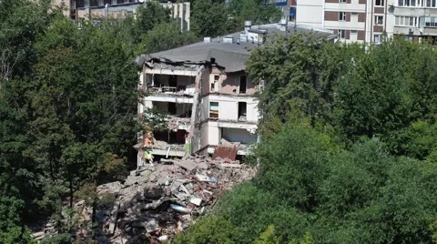 Demolition of home Stock Footage 45578710