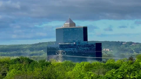 Demolition Of Iconic Crossroads Hotel Though Controlled Implosion, Mahwah, New J Stock Footage 309551997