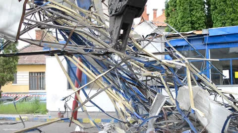 Demolition machine 2 Video stock 23768356