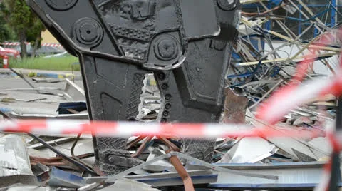 Demolition machine Video stock 23767100