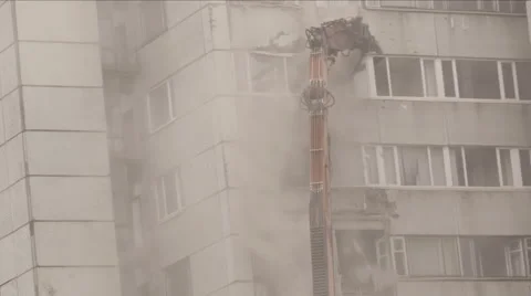 Demolition Machine Stock Footage 52526935