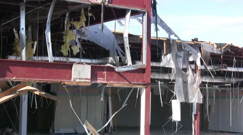 Demolition Medium Shot HD Stock Footage 1089196