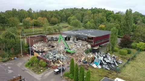 Demolition, Motala Folkets Park Stock Footage 164396397
