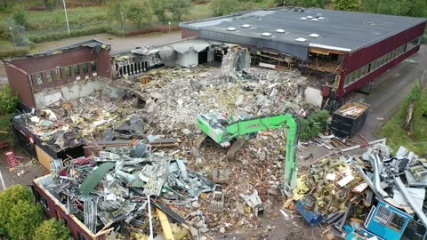 Demolition, Motala Folkets Park Stock Footage 164396406