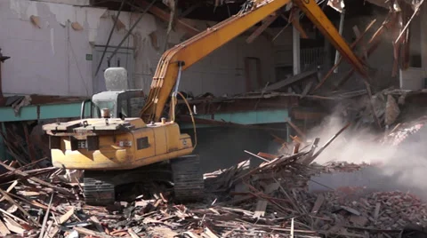 Demolition old building Stock Footage 35484979
