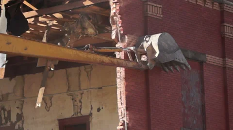 Demolition old building Stock Footage 35485056