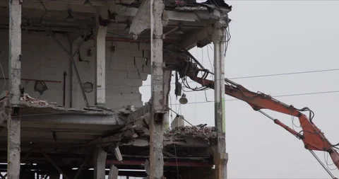Demolition old building, for future development. Video stock 142654679