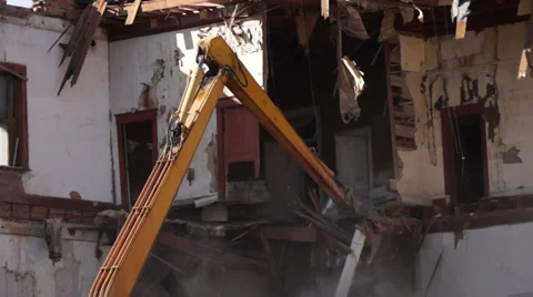 Demolition old building interior Stock Footage 35484109