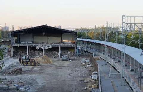 Demolition of an old building Stock Photos