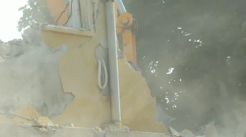 Demolition of an old house Stock Footage 11196722