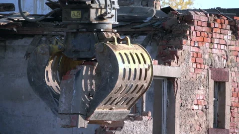 Demolition of an old house Stock Footage 142663463